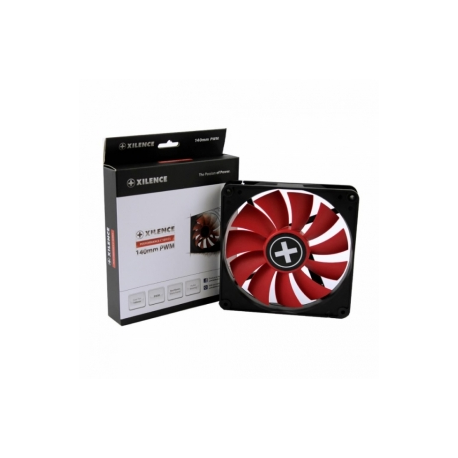 Xilence Performance C Series XPF140.R.PWM - Case fan - 140 mm - black, red - 0
