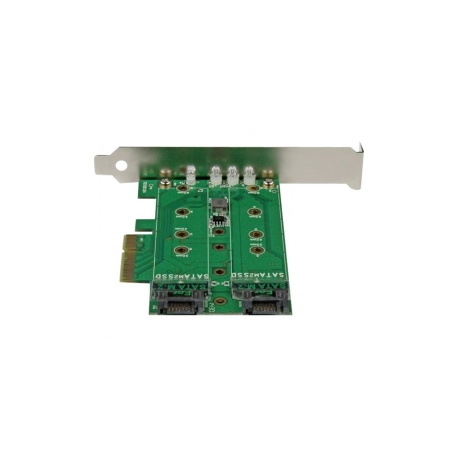 StarTech.com 3-port M.2 SSD (NGFF) Adapter Card - Supports 1x PCIe (NVMe) M.2 SSD, 2x SATA III M.2 SSDs - PCIe 3.0 Adapter (PEXM2SAT32N1) - Interface adapter - M.2 - M.2 Card  /  SATA 6Gb / s - PCIe 3.0 - 4