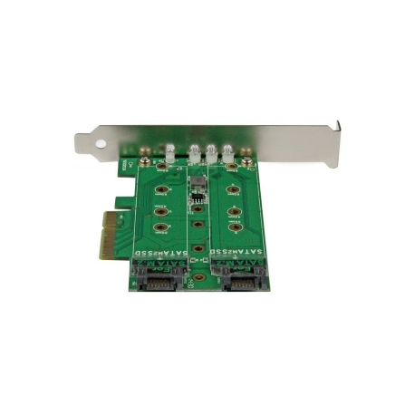 StarTech.com 3-port M.2 SSD (NGFF) Adapter Card - Supports 1x PCIe (NVMe) M.2 SSD, 2x SATA III M.2 SSDs - PCIe 3.0 Adapter (PEXM2SAT32N1) - Interface adapter - M.2 - M.2 Card  /  SATA 6Gb / s - PCIe 3.0 - 7
