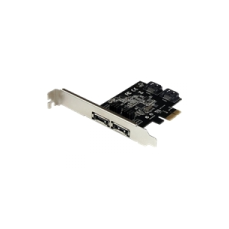 StarTech.com 2 Port PCI Express SATA 6 Gbps eSATA Controller Card - Dual Port PCIe SATA III Card - 2 Int / 2 Ext - SATA III 6Gbps (PEXESAT322I) - Storage controller - 2 Channel - SATA 6Gb / s  /  eSATA 6Gb / s - low profile - PCIe x1 - for P / N: S251SMU33EP, S3520BU33ER, S355BU33ERM, ST521PMINT - 0
