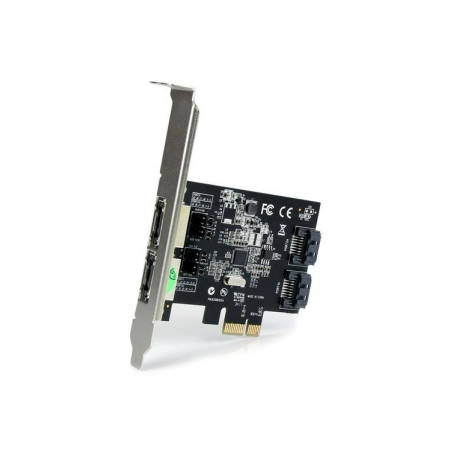 StarTech.com 2 Port PCI Express SATA 6 Gbps eSATA Controller Card - Dual Port PCIe SATA III Card - 2 Int / 2 Ext - SATA III 6Gbps (PEXESAT322I) - Storage controller - 2 Channel - SATA 6Gb / s  /  eSATA 6Gb / s - low profile - PCIe x1 - for P / N: S251SMU33EP, S3520BU33ER, S355BU33ERM, ST521PMINT - 1