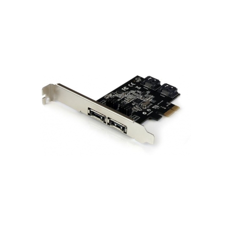 StarTech.com 2 Port PCI Express SATA 6 Gbps eSATA Controller Card - Dual Port PCIe SATA III Card - 2 Int / 2 Ext - SATA III 6Gbps (PEXESAT322I) - Storage controller - 2 Channel - SATA 6Gb / s  /  eSATA 6Gb / s - low profile - PCIe x1 - for P / N: S251SMU33EP, S3520BU33ER, S355BU33ERM, ST521PMINT - 4