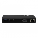 StarTech.com USB 3.0 to HDMI or VGA Adapter Dock - USB 3.0 Mini Docking Station w / USB, GbE Ports - Portable Universal Laptop Travel Hub (USB3SMDOCKHV) - Docking station - USB - HDMI - GigE - for P / N: ARMPIVOT, ARMPIVOTE, ARMPIVSTND, ARMSLIM, ARMUNONB
