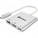 Sandberg USB-C Mini Dock HDMI+USB - Docking station - USB - HDMI