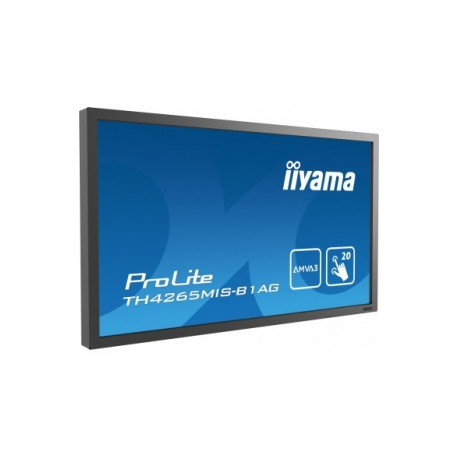 iiyama ProLite TH4265MIS-B1AG - 42" Diagonal Class LED-backlit LCD display - digital signage - with touchscreen - 1080p (Full HD) 1920 x 1080 - black - 2
