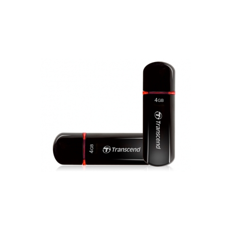 Transcend JetFlash 600 - USB flash drive - 4 GB - USB 2.0 - red - 0