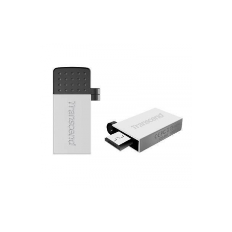Transcend JetFlash Mobile 380 - USB flash drive - 16 GB - USB 2.0 - silver - 0