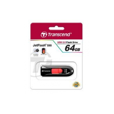 Transcend JetFlash 590 - USB flash drive - 64 GB - USB 2.0 - 0