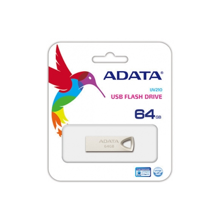 ADATA UV210 - USB flash drive - 64 GB - USB 2.0 - golden - 8
