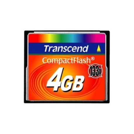 Transcend - Flash memory card - 4 GB - 133x - CompactFlash - 0