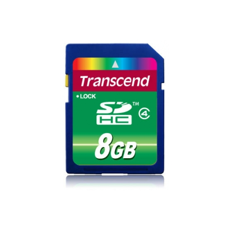 Transcend - Flash memory card - 8 GB - Class 4 - SDHC - 0