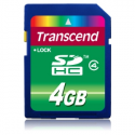 Transcend - Flash memory card - 4 GB - Class 4 - SDHC