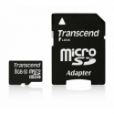 Transcend Premium - Flash memory card (microSDHC to SD adapter included) - 8 GB - Class 10 - 133x - microSDHC