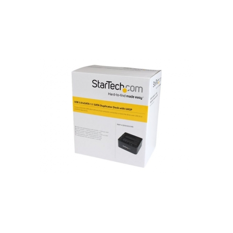 StarTech.com Dual Bay USB 3.0 /  eSATA Hard Drive Duplicator Dock for 2.5" & 3.5" SATA SSD HDD with UASP (6Gbps) - Standalone Docking Station (SDOCK2U33RE) - Storage controller with power indicator - 2.5", 3.5" - SATA 6Gb / s - USB 3.0 - black - for P / N: SVA12M5NA - 2