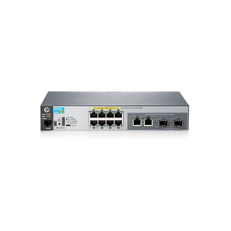HPE Aruba 2530-8-PoE+ - Switch - Managed - 8 x 10 / 100 + 2 x Gigabit SFP + 2 x 10 / 100 / 1000 - desktop, rack-mountable, wall-mountable - PoE+ - 2