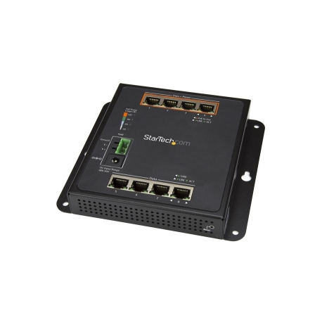 StarTech.com Industrial 8 Port Gigabit PoE Switch, 4 x PoE+ 30W, Power Over Ethernet, Hardened GbE Layer / L2 Managed Switch, Rugged High Power Gigabit Network Switch IP-30 / -40C to +75C - Managed Network Switch (IES81GPOEW) - Switch - Managed - 4 x 10 / 100 / 1000 + 4 x 10 / 100 / 1000 (PoE+) - wall-mountable - PoE+ (120 W) - DC power - 0
