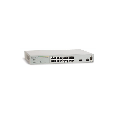 Allied Telesis AT GS950 / 16 WebSmart Switch - Switch - Managed - 16 x 10 / 100 / 1000 + 2 x GBIC - desktop - 0