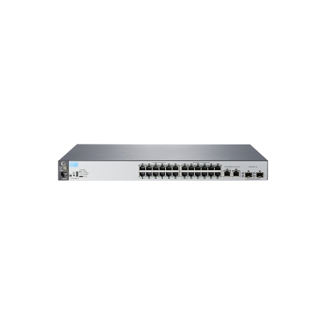 HPE Aruba 2530-24 - Switch - Managed - 24 x 10 / 100 + 2 x Gigabit SFP + 2 x 10 / 100 / 1000 - desktop, rack-mountable, wall-mountable - 2