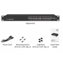 Ubiquiti EdgeSwitch 24 - Switch - L3 - Managed - 24 x 10 / 100 / 1000 (PoE+) + 2 x Gigabit SFP - rack-mountable - PoE+