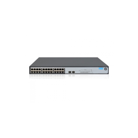 HPE 1420-24G-2SFP+ 10G Uplink Switch - Switch - unmanaged - 24 x 10 / 100 / 1000 + 2 x 1 Gigabit / 10 Gigabit SFP+ - desktop, rack-mountable - 0