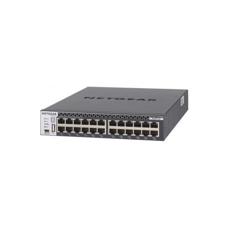 NETGEAR M4300-24X - Switch - L3 - Managed - 24 x 10 Gigabit Ethernet + 4 x shared 10 Gigabit SFP+ - front to back airflow - rack-mountable - 1