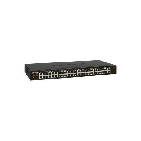 NETGEAR SOHO GS348 - Switch - unmanaged - 48 x 10 / 100 / 1000 - desktop, rack-mountable - 1