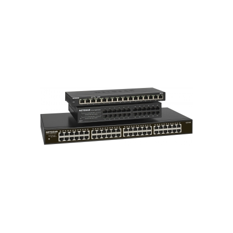 NETGEAR SOHO GS348 - Switch - unmanaged - 48 x 10 / 100 / 1000 - desktop, rack-mountable - 3