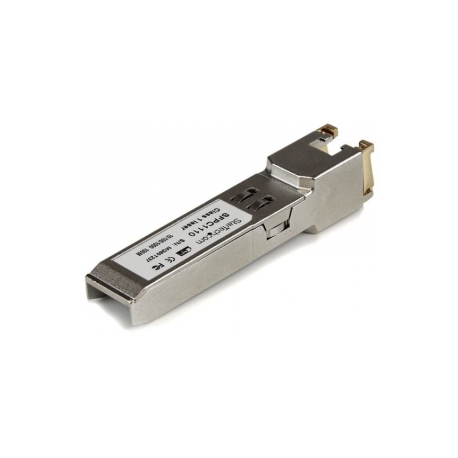 StarTech.com Cisco SFP-GE-T Compatible SFP Module, 1000BASE-T, SFP to RJ45 Cat6 / Cat5e, 10 / 100 / 1000 Mbps, RJ-45 (Copper) 100m, Cisco IE3400, IE3300, IE3200, 1000MbE Mini GBIC Transceiver - Lifetime Warranty (SFPC1110) - SFP (mini-GBIC) transceiver module - GigE - 1000Base-TX - RJ-45 - up to 100 m - for P / N: MCM1110SFP - 1