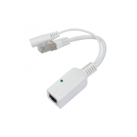 Mikrotik RBGPOE Gigabit PoE adapter with shielded connectors, supports 9-48V PoE - 0