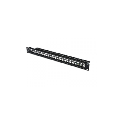 DIGITUS DN-91411 - Patch panel - black - 1U - 19" - 24 ports - 0
