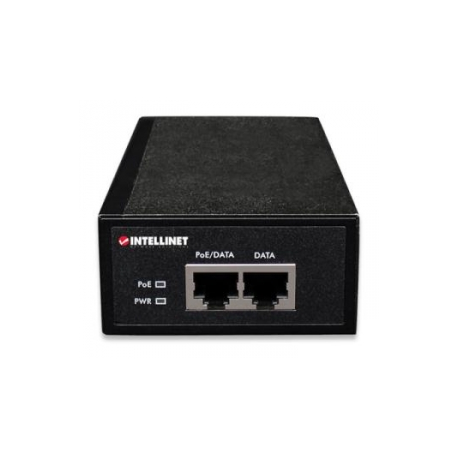 Intellinet Gigabit High-Power PoE+ Injector, 1 x 30 W, IEEE 802.3at / af Power over Ethernet (PoE+ / PoE) - PoE injector - AC 100-240 V - output connectors: 1 - black - 0