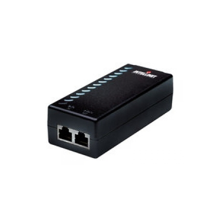Intellinet Power over Ethernet (PoE) Injector, 1 Port, 48 V DC, IEEE 802.3af Compliant - PoE injector - AC 100-240 V - 15.4 Watt - output connectors: 1 - silver - 0