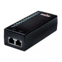 Intellinet Power over Ethernet (PoE) Injector, 1 Port, 48 V DC, IEEE 802.3af Compliant - PoE injector - AC 100-240 V - 15.4 Watt - output connectors: 1 - silver