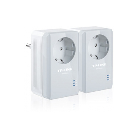 TP-LINK TL-PA4010PKIT AV500+ Powerline Kit with AC Pass Through - Bridge - HomePlug AV (HPAV) - wall-pluggable (pack of 2) - 0