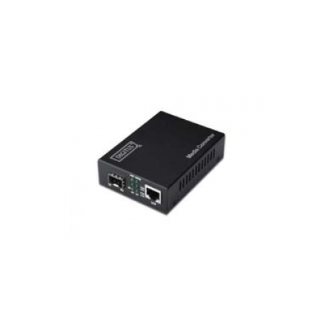 DIGITUS DN-82130 - Fibre media converter - GigE - 10Base-T, 100Base-TX, 1000Base-T - RJ-45 / SFP (mini-GBIC) - up to 80 km - 0
