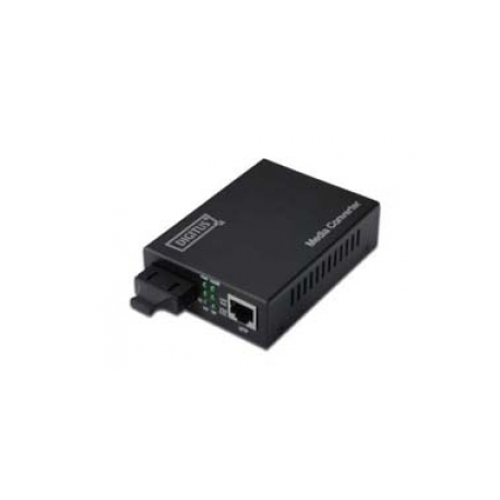DIGITUS Professional DN-82121-1 - Fibre media converter - GigE - 10Base-T, 1000Base-LX, 100Base-TX, 1000Base-T - RJ-45 / SC single-mode - up to 10 km - 1310 nm - 0