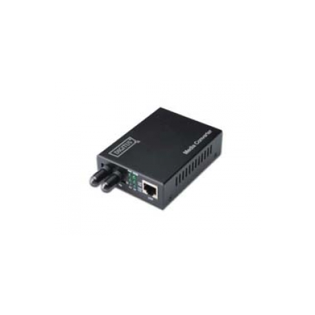 DIGITUS Professional DN-82110-1 - Fibre media converter - GigE - 10Base-T, 1000Base-SX, 100Base-TX, 1000Base-T - RJ-45 / ST multi-mode - up to 500 m - 850 nm - 0