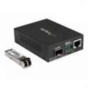 StarTech.com Multimode (MM) LC Fiber Media Converter for 10 / 100 / 1000 Network - 550m - Gigabit Ethernet - 850nm - with SFP Transceiver (MCM1110MMLC) - Fibre media converter - GigE - 10Base-T, 1000Base-LX, 1000Base-SX, 100Base-TX, 1000Base-T - RJ-45 / LC multi-mode - up to 550 m - 850 nm - for P / N: SVA5N3NEUA
