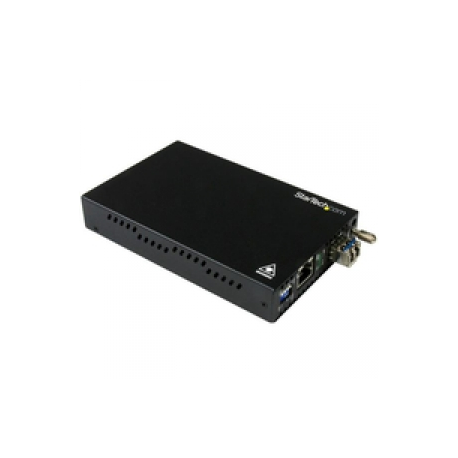 StarTech.com Singlemode (SM) LC Fiber Media Converter for 1Gbe Network - 10km - Gigabit Ethernet - 1310nm - with SFP Transceiver (ET91000SM10) - Fibre media converter - GigE - 100Base-LX, 1000Base-T - RJ-45 / LC single-mode - up to 10 km - 1310 nm - for P / N: SVA12M2NEUA, SVA12M5NA - 0