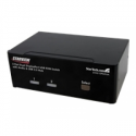 StarTech.com Dual Monitor DisplayPort KVM Switch - 2 Port - USB 2.0 Hub - Audio and Microphone - DP KVM Switch (SV231DPDDUA) - KVM / audio switch - 2 x KVM / audio - 1 local user - desktop - for P / N: IM12D1500P, SVA12M2NEUA, SVA12M5NA