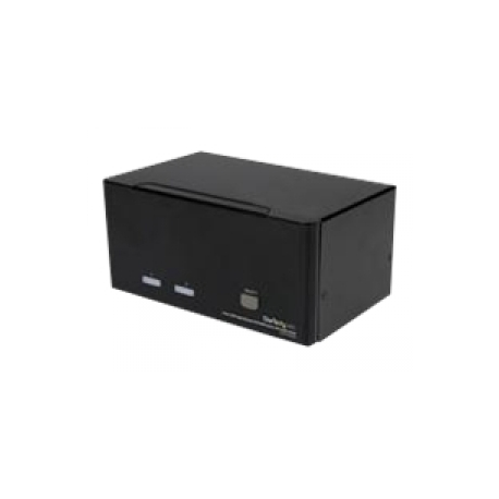 StarTech.com 2 Port Triple Monitor DVI USB KVM Switch with Audio & USB 2.0 Hub - Multi Monitor KVM - Dual Port KVM Switch (SV231TDVIUA) - KVM  /  audio  /  USB switch - 2 x KVM  /  audio  /  USB - 1 local user - desktop - for P / N: SVA12M2NEUA, SVA12M5NA - 0