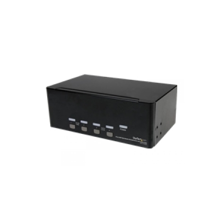 StarTech.com 4 Port Triple Monitor DVI USB KVM Switch with Audio & USB 2.0 Hub - Multi Monitor KVM - USB DVI KVM Switch (SV431TDVIUA) - KVM  /  audio  /  USB switch - 4 x KVM  /  audio  /  USB - 1 local user - desktop - for P / N: SV431RACK, SVA12M2NEUA, SVA12M5NA - 0