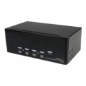 StarTech.com 4 Port Triple Monitor DVI USB KVM Switch with Audio & USB 2.0 Hub - Multi Monitor KVM - USB DVI KVM Switch (SV431TDVIUA) - KVM / audio / USB switch - 4 x KVM / audio / USB - 1 local user - desktop - for P / N: SV431RACK, SVA12M2NEUA, SVA12M5NA