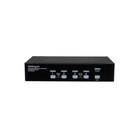 StarTech.com 4 Port High Resolution USB DVI Dual Link KVM Switch with Audio and USB 2.0 Hub (SV431DVIUAHR) - KVM  /  audio  /  USB switch - 4 x KVM  /  audio  /  USB - 1 local user - desktop - for P / N: DVID4N1USB10, DVID4N1USB15, DVID4N1USB6, SVA5N3NEUA, USBDVI4N1A10, USBDVI4N1A6 - 1
