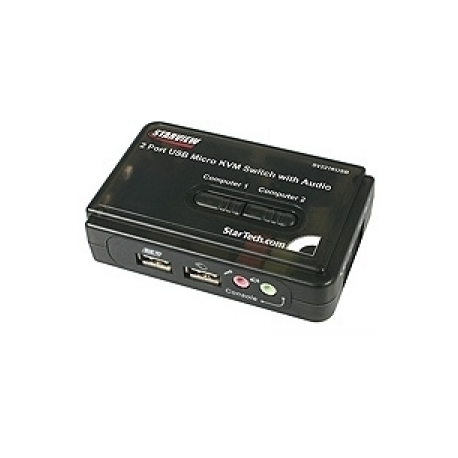 StarTech.com 2 Port USB VGA KVM Switch - Single VGA - Hot-key & Audio Support - 2048x1536 @60Hz KVM Switch - KVM Video Switch (SV211KUSB) - KVM  /  audio switch - 2 x KVM  /  audio - 1 local user - desktop - 7