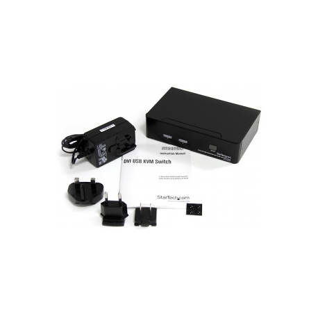 StarTech.com 2 Port DVI USB KVM Switch with Audio and USB 2.0 Hub (SV231DVIUA) - KVM  /  audio  /  USB switch - 2 x KVM  /  audio  /  USB - 1 local user - desktop - for P / N: IM12D1500P, SVA12M2NEUA, SVA12M5NA, USBDVI4N1A10, USBDVI4N1A6 - 6