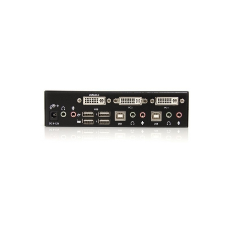 StarTech.com 2 Port DVI USB KVM Switch with Audio and USB 2.0 Hub (SV231DVIUA) - KVM  /  audio  /  USB switch - 2 x KVM  /  audio  /  USB - 1 local user - desktop - for P / N: IM12D1500P, SVA12M2NEUA, SVA12M5NA, USBDVI4N1A10, USBDVI4N1A6 - 10