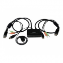 StarTech.com 2 Port USB HDMI Cable KVM Switch with Audio and Remote Switch - USB Powered KVM with HDMI - Dual Port HDMI KVM Switch (SV211HDUA) - KVM / audio switch - 2 x KVM / audio - 1 local user - desktop