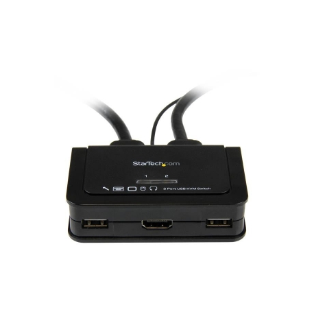 StarTech.com 2 Port USB HDMI Cable KVM Switch with Audio and Remote Switch - USB Powered KVM with HDMI - Dual Port HDMI KVM Switch (SV211HDUA) - KVM  /  audio switch - 2 x KVM  /  audio - 1 local user - desktop - 1