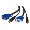 StarTech.com 2-in-1 Universal USB KVM Cable - Video / USB cable - HD-15 (VGA), USB Type B (M) to USB, HD-15 (VGA) - 15 ft - SVUSB2N1_15 - Video / USB cable - HD-15 (VGA), USB Type B (M) to USB, HD-15 (VGA) - 4.6 m - for P / N: RKCOND17HD, SV231USBGB, SV231USBLC, SV431USB, SV431USBAE, SV431USBAEGB, SV431USBDDM